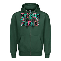 Sports Green nurses call the shots Zipper Hoodie - RanaPortraitStore