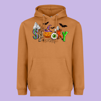 Halloween Spooky Heavyweight Hoodie Designed By Zillion Design Studio