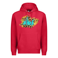 Cardinal glitter leopard turquoise patch Premium Hoodie - AdoDesignShop