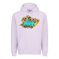 Lilac glitter leopard turquoise patch Premium Hoodie - AdoDesignShop