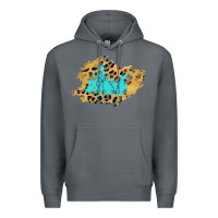 Rock glitter leopard turquoise patch Premium Hoodie - AdoDesignShop