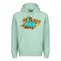 Seafoam glitter leopard turquoise patch Premium Hoodie - AdoDesignShop