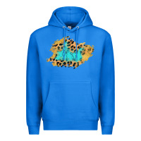 True Royal glitter leopard turquoise patch Premium Hoodie - AdoDesignShop