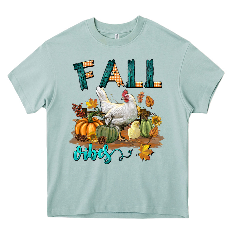 Fall Vibes Chicken Heavy Core Tee by LillyAllenDesigns | Teevron