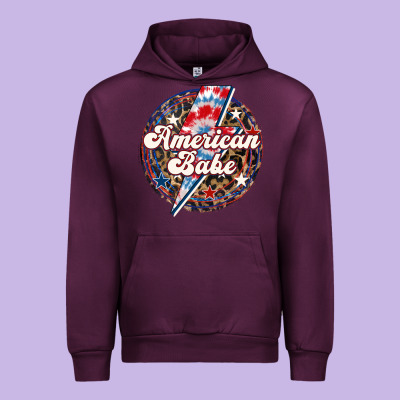Western American Babe Patriotic Urban Hoodie Designed By Lillyallendesigns