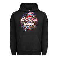 Pigment Black Western American Babe Patriotic Urban Hoodie - LillyAllenDesigns