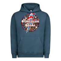 Pigment Midnight Navy Western American Babe Patriotic Urban Hoodie - LillyAllenDesigns