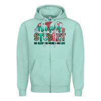 Seafoam nursing student no sleep no money no life Zipper Hoodie - RanaPortraitStore