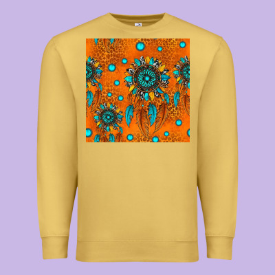 Western Dreamcatchers Seamless Pattern Premium Sweatshirt Designed By Hra Design Shop