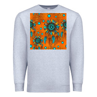 Heather Grey western dreamcatchers seamless pattern Premium Sweatshirt - HRA Design Shop