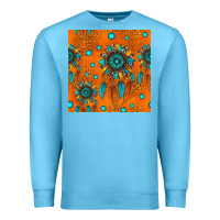 Ocean Blue western dreamcatchers seamless pattern Premium Sweatshirt - HRA Design Shop