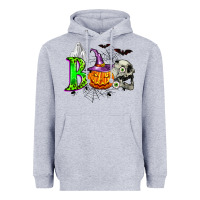 Heather Grey boo halloween Heavyweight Hoodie - Zillion Design Studio