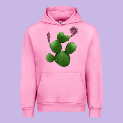 Heart Cactus Urban Hoodie Designed By Jasminsmagicworld