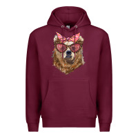 Mama Bear With Glasses And Bandana Premium Hoodie | Teevron