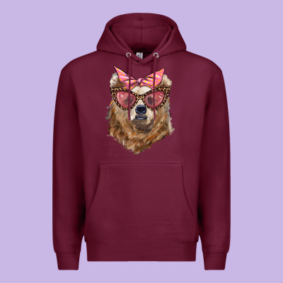 Mama Bear With Glasses And Bandana Premium Hoodie Designed By Artiststas