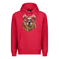 Cardinal mama bear with glasses and bandana Premium Hoodie - Artiststas