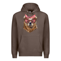 Coffee mama bear with glasses and bandana Premium Hoodie - Artiststas