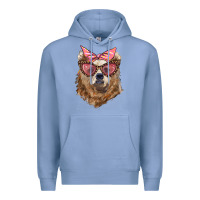 Colony Blue mama bear with glasses and bandana Premium Hoodie - Artiststas