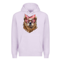Lilac mama bear with glasses and bandana Premium Hoodie - Artiststas