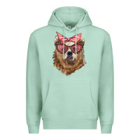 Seafoam mama bear with glasses and bandana Premium Hoodie - Artiststas