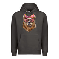 Smoke mama bear with glasses and bandana Premium Hoodie - Artiststas