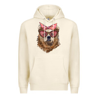 Tofu mama bear with glasses and bandana Premium Hoodie - Artiststas