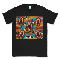 Black serape gemstone glitter cowhide lady of guadalupe Classic Tee - RanaPortraitStore