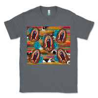 Charcoal Heather serape gemstone glitter cowhide lady of guadalupe Classic Tee - RanaPortraitStore