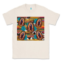 Natural serape gemstone glitter cowhide lady of guadalupe Classic Tee - RanaPortraitStore