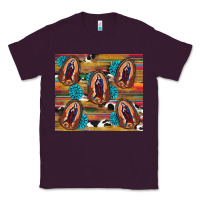 Plum serape gemstone glitter cowhide lady of guadalupe Classic Tee - RanaPortraitStore