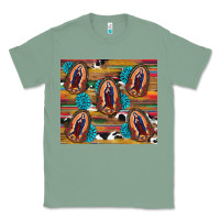 Sage serape gemstone glitter cowhide lady of guadalupe Classic Tee - RanaPortraitStore