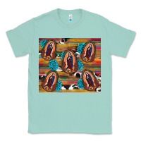 Seafoam serape gemstone glitter cowhide lady of guadalupe Classic Tee - RanaPortraitStore