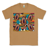 Toasted Coconut serape gemstone glitter cowhide lady of guadalupe Classic Tee - RanaPortraitStore