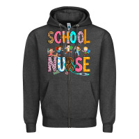 Charcoal Heather school nurse Zipper Hoodie - RanaPortraitStore