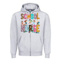 Heather Grey school nurse Zipper Hoodie - RanaPortraitStore