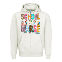Oatmeal Heather school nurse Zipper Hoodie - RanaPortraitStore