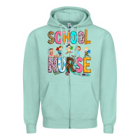 Seafoam school nurse Zipper Hoodie - RanaPortraitStore