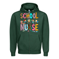 Sports Green school nurse Zipper Hoodie - RanaPortraitStore