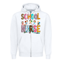 White school nurse Zipper Hoodie - RanaPortraitStore