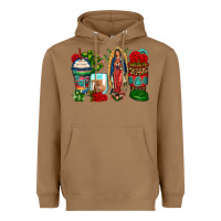 Toasted Coconut lady of guadalupe coffee cups Heavyweight Hoodie - Zillion Design Studio