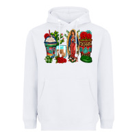 White lady of guadalupe coffee cups Heavyweight Hoodie - Zillion Design Studio