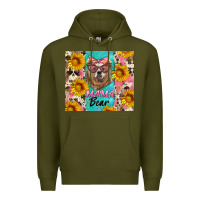 Army Green mama bear Premium Hoodie - Artiststas