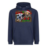 Navy merry christmas heifers Heavyweight Hoodie - RanaPortraitStore