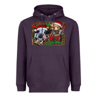 Plum merry christmas heifers Heavyweight Hoodie - RanaPortraitStore
