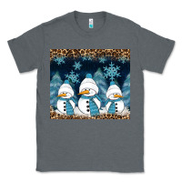 Charcoal Heather snowman winter Classic Tee - RanaPortraitStore