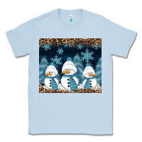 Dusty Blue snowman winter Classic Tee - RanaPortraitStore