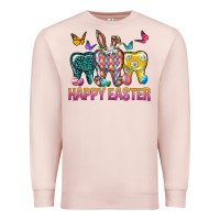 Pale Pink happy easter dental Premium Sweatshirt - Neo Western