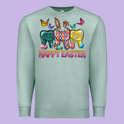 Happy Easter Dental Premium Sweatshirt Designed By Neo Western