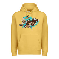 Antique Gold cowhide leopard turquoise patch Premium Hoodie - AdoDesignShop