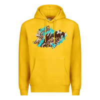 Lemon cowhide leopard turquoise patch Premium Hoodie - AdoDesignShop